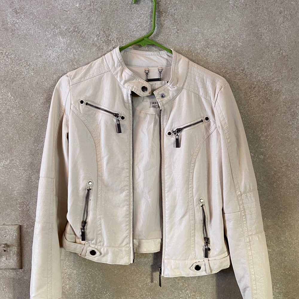 White leather jacket
